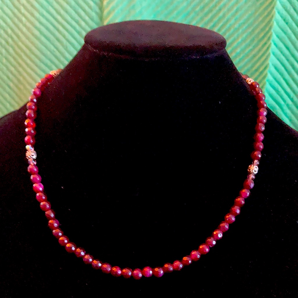 21” Purple Carnelian Necklace